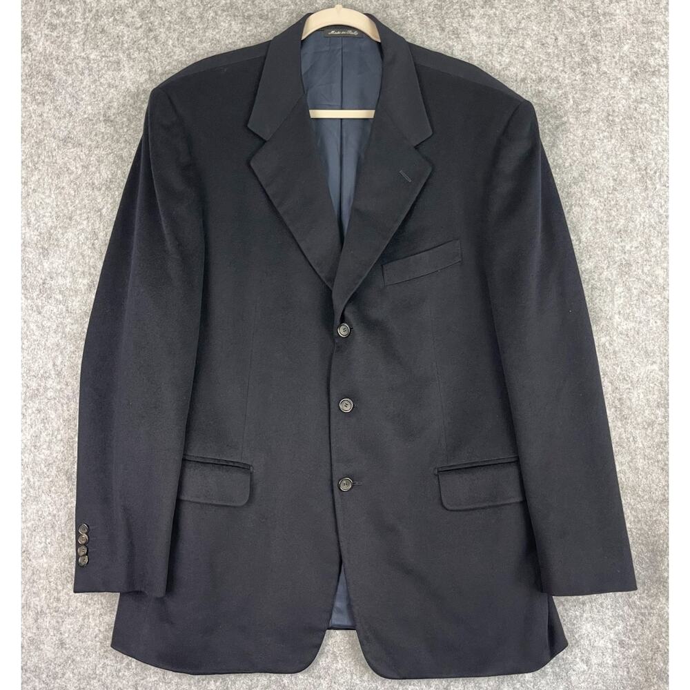 Pal Zileri Cashmere Blazer Sport Coat Mens 56IT 46US Blue 3 Button Italy Made
